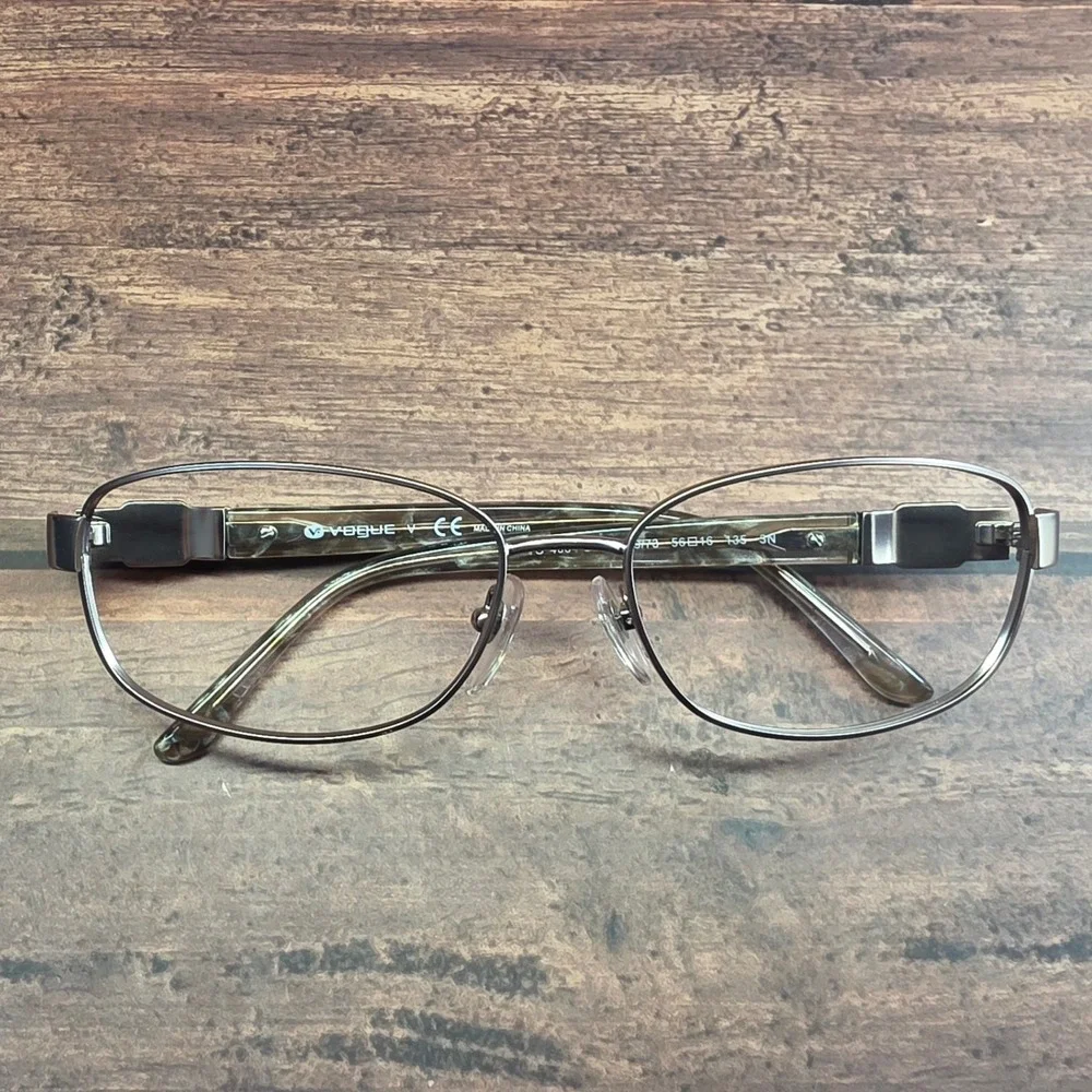 Vogue VO 4034-SB 5019/73 Brown Metal Eyeglass Frames 56-16-135 Rhinestone Trim